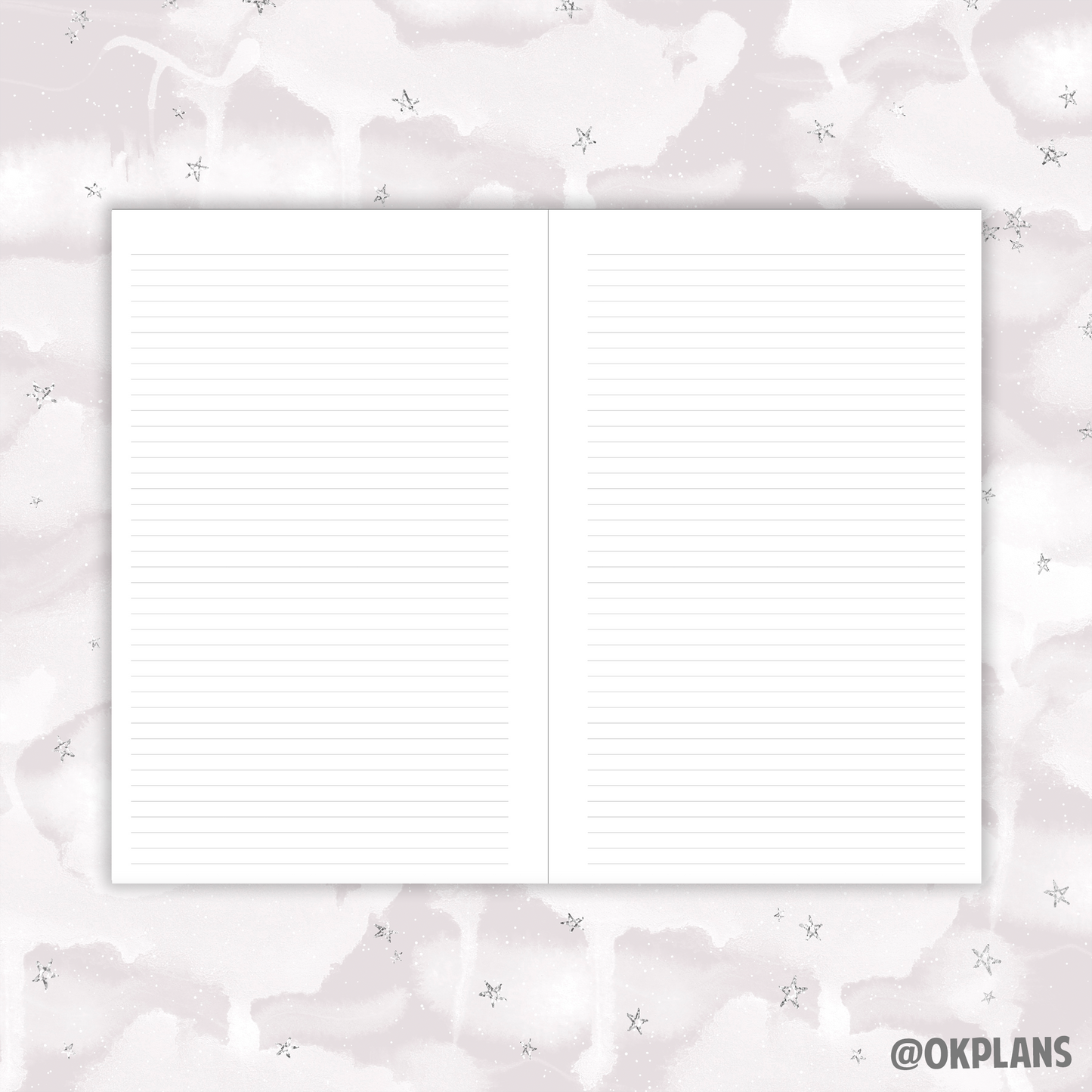 Half Letter Dot Grid Lined Paper // Digital Download //  Writing Paper, Study Note Template, Lecture Notes Taking