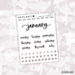 Monthly Sampler // Foiled Scripts