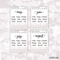 Monthly Sampler // Foiled Scripts
