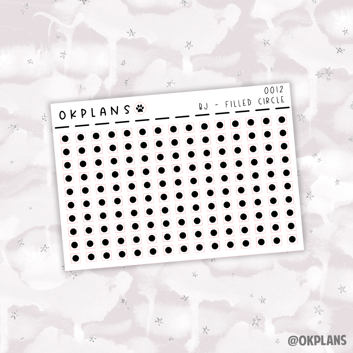 Filled Circle Icon // 0012 // Bullet Journal