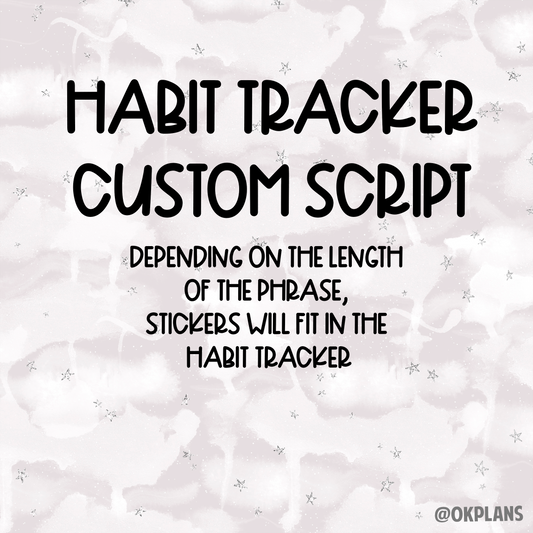 CUSTOM Habit Tracker Scripts // Foiled Functional