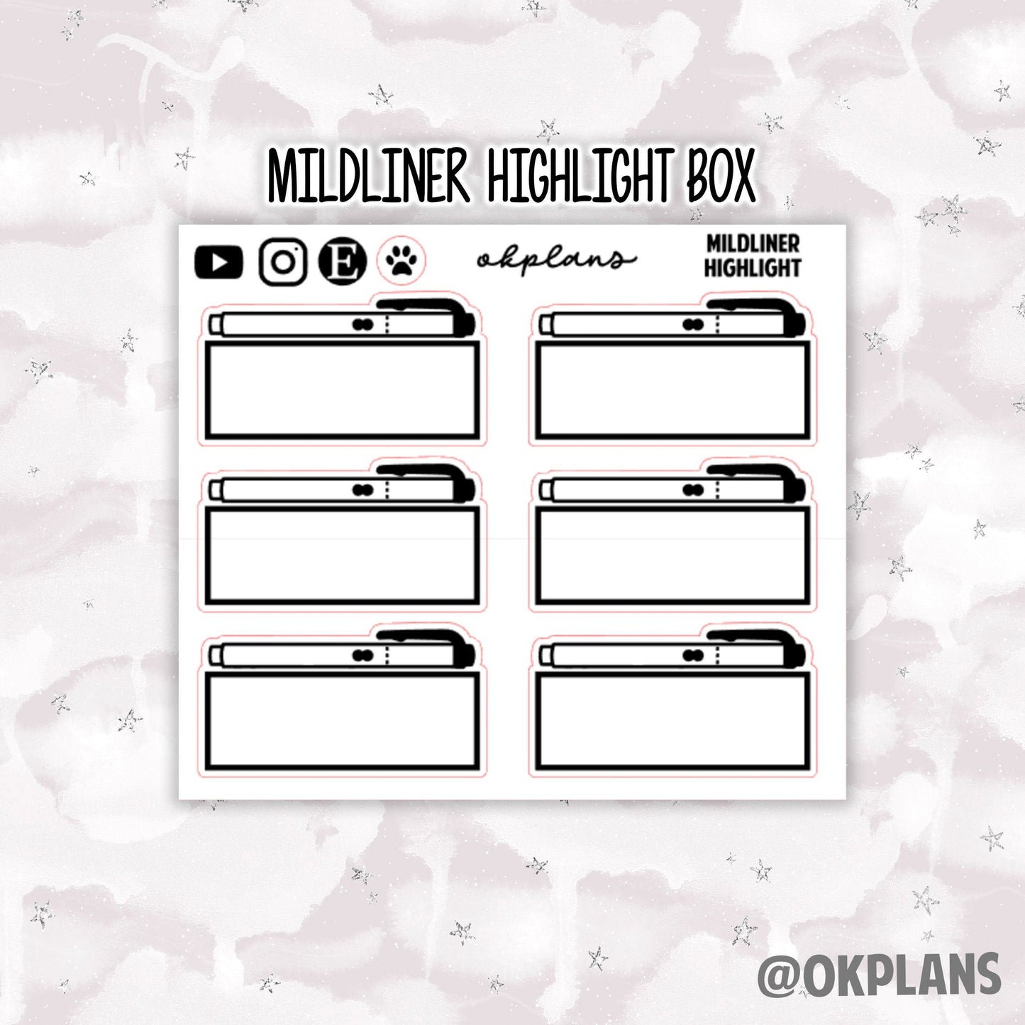 Mildliner Highlight Boxes // Foiled Labels