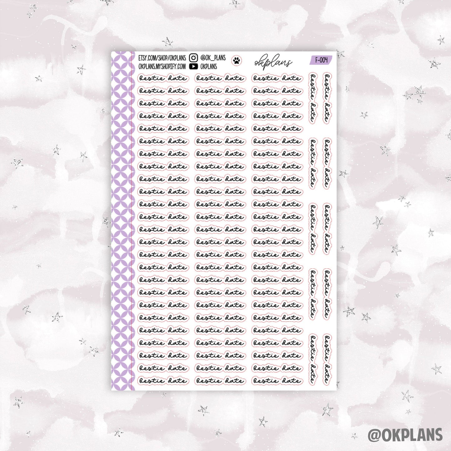 Bestie Date // Script Font // Functional Scripts // F-004