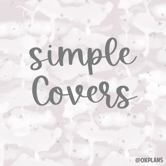 Simple Pattern Planner Covers // Pick your SIZE and DESIGN