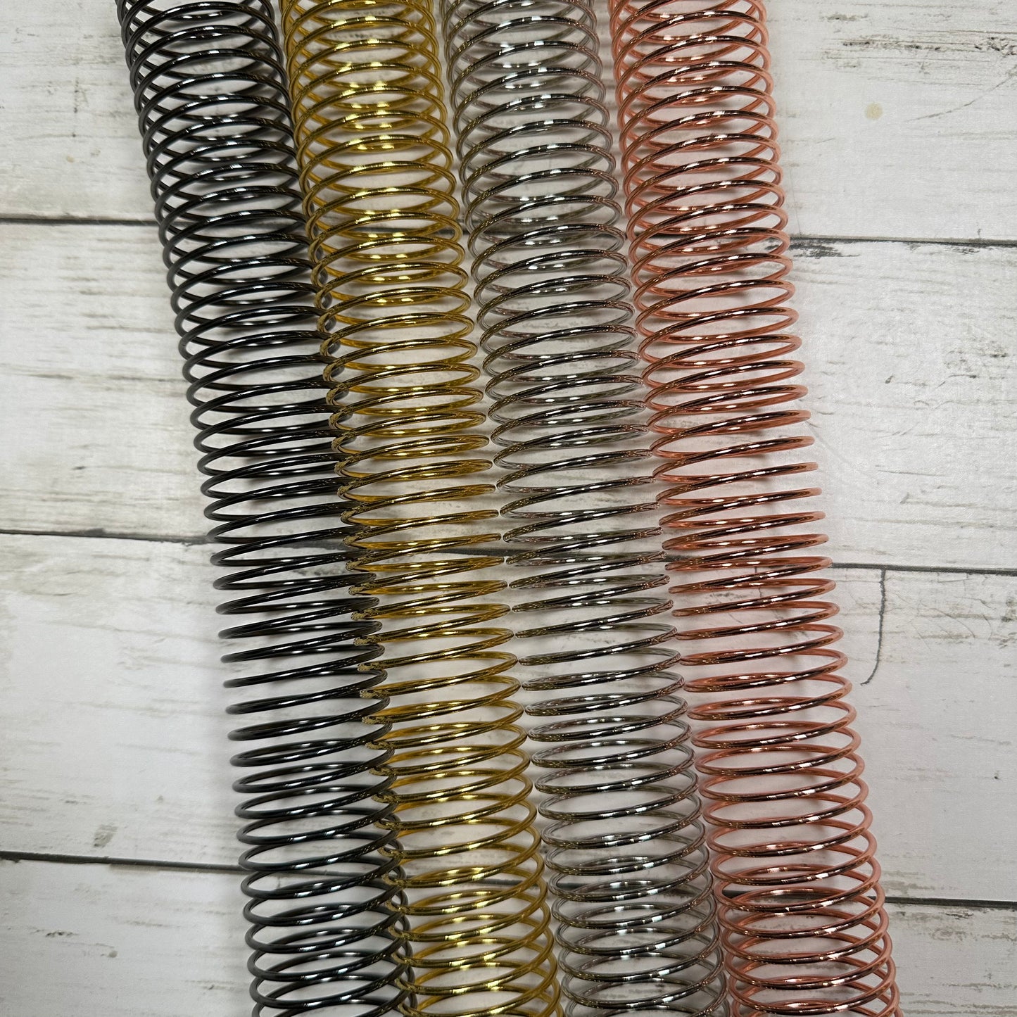 1 inch METAL COILS — choose colors (Black, Silver, Rose Gold, Gold)