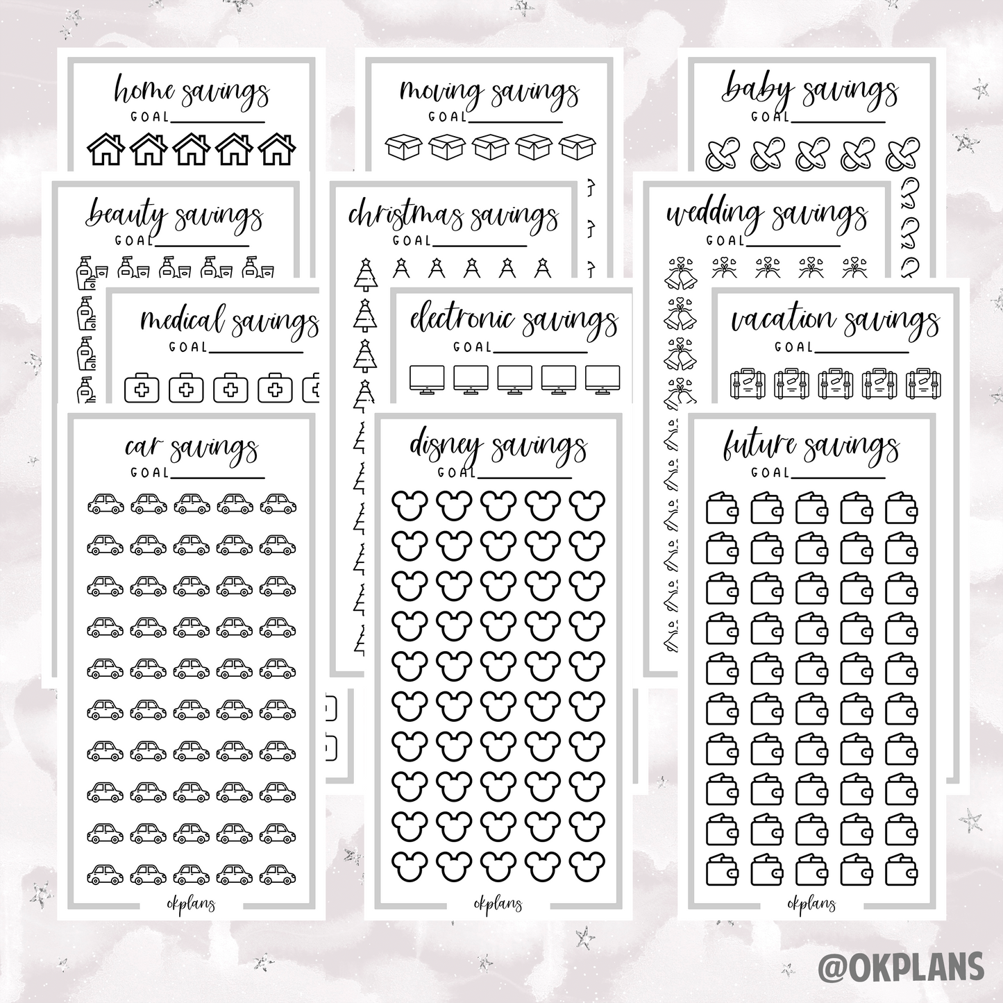 Savings Tracker // Digital Download // A6/Personal Sized