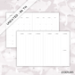 Quarterly Undated Vertical Planner // B6 Traveler's Notebook